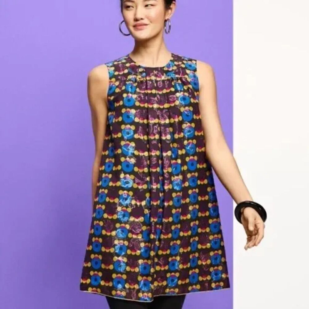Anna Sui Mini Dress | Technicolor Party Pop | Iconic Statement Print